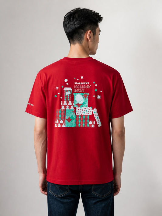 Leox Hub Starbucks Japan 2022 Holiday staff t-shirt