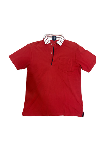 Vintage J.PRESS Striped Collar Polo Shirt