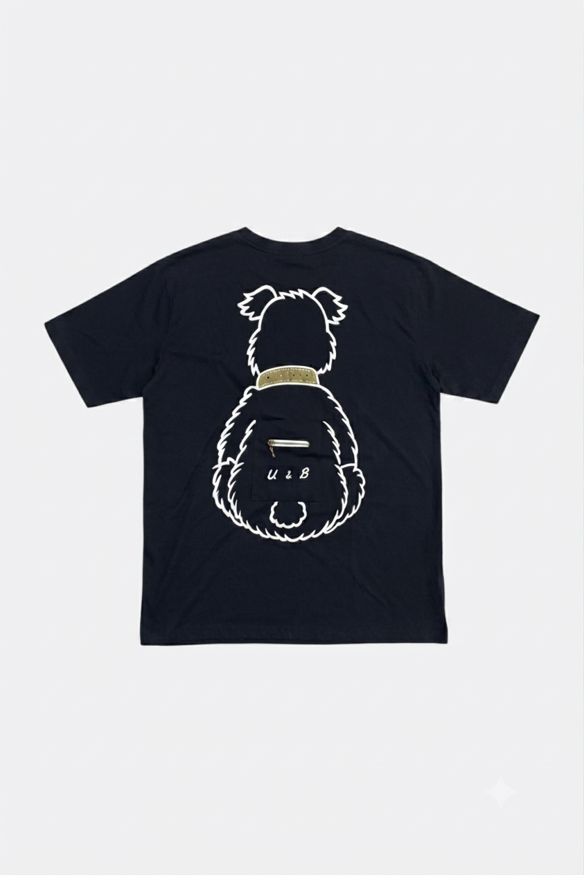 Leox Hub cute puppy graphic t-shirt featuring adorable dog portrait illustration print