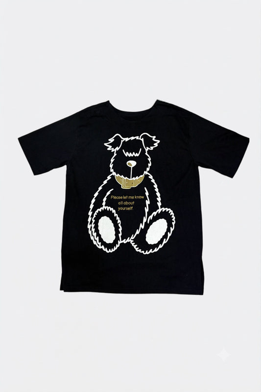 Leox Hub cute puppy graphic t-shirt featuring adorable dog portrait illustration print