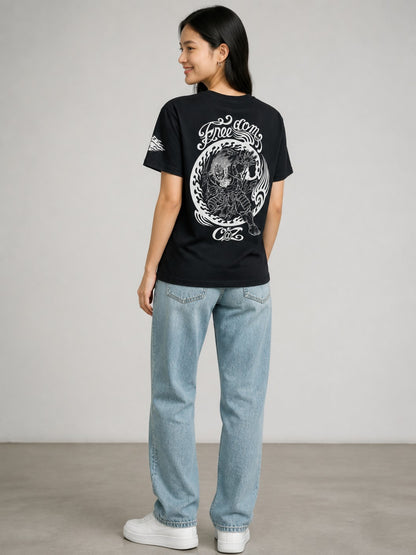 Leox Hub Freedom Oz Japan MMA t-shirt featuring mixed martial arts graphic print