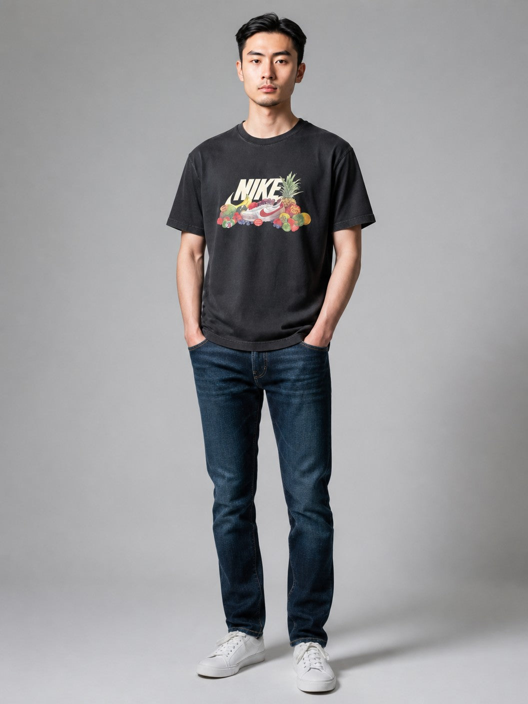 Leox Hub Nike Sportswear black Fresh Fruit graphic t-shirt