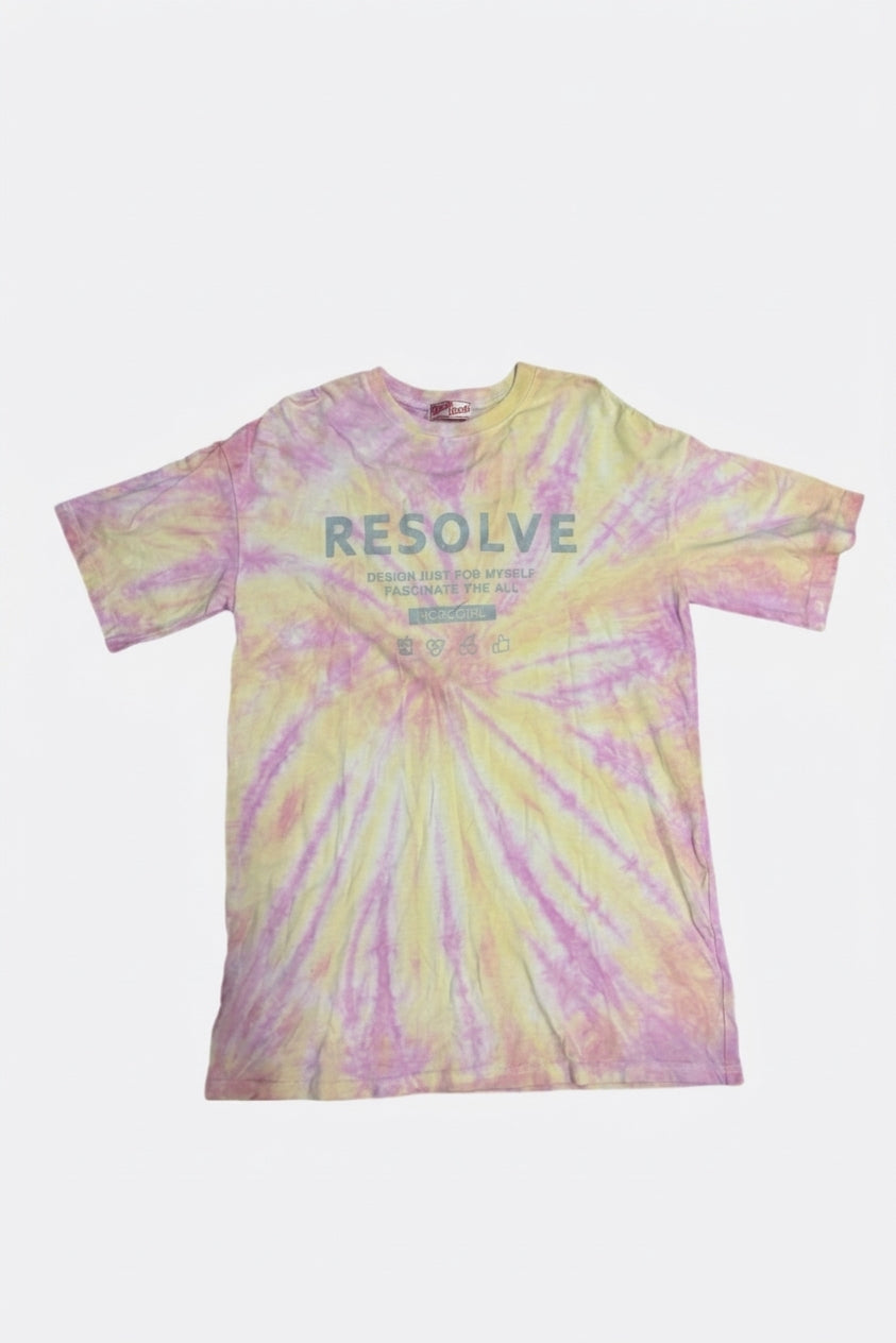 Leox Hub Ricca Ricca colorful tie-dye t-shirt featuring front graphic print and casual relaxed fit