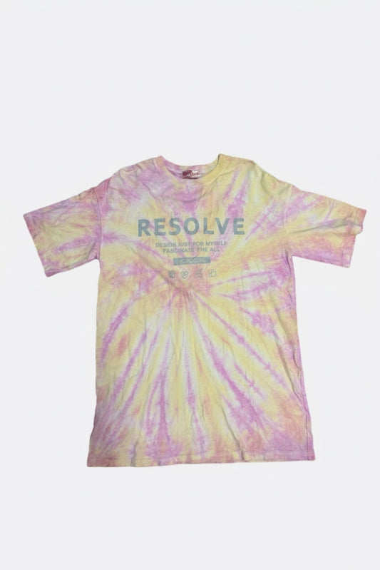 Leox Hub Ricca Ricca colorful tie-dye t-shirt featuring front graphic print and casual relaxed fit