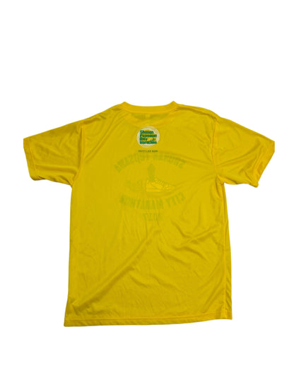 Leox Hub Shonan Fujisawa City Marathon event t-shirt featuring runner graphic and Japanese event typography