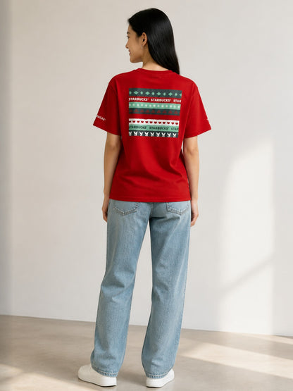 Leox Hub Starbucks Japan 2021 Holiday staff t-shirt featuring festive graphic design