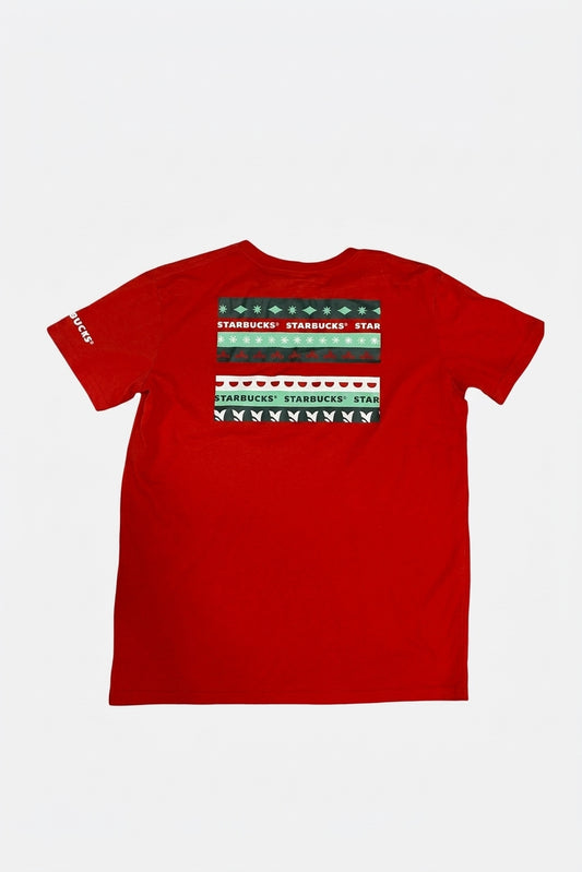Leox Hub Starbucks Japan 2021 Holiday staff t-shirt featuring festive graphic design