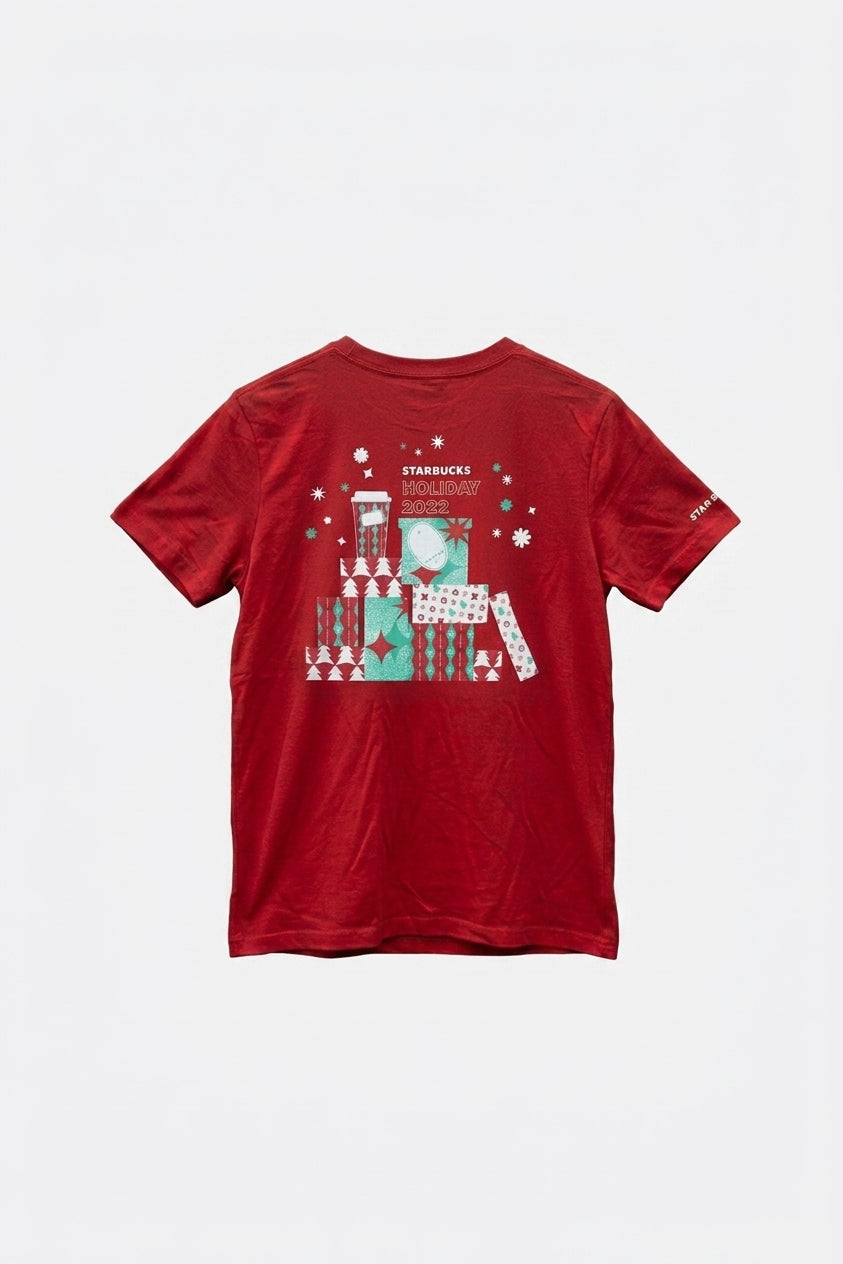 Leox Hub Starbucks Japan 2022 Holiday staff t-shirt