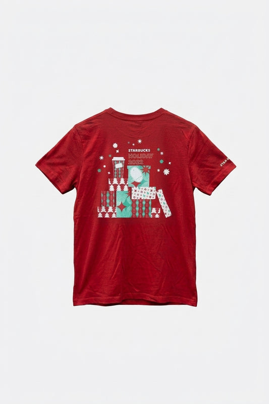 Leox Hub Starbucks Japan 2022 Holiday staff t-shirt
