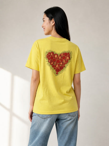 Leox Hub Yayoi Kusama x Satoshi Ohno Japan 24 Hour TV charity t-shirt featuring polka dot flower artwork