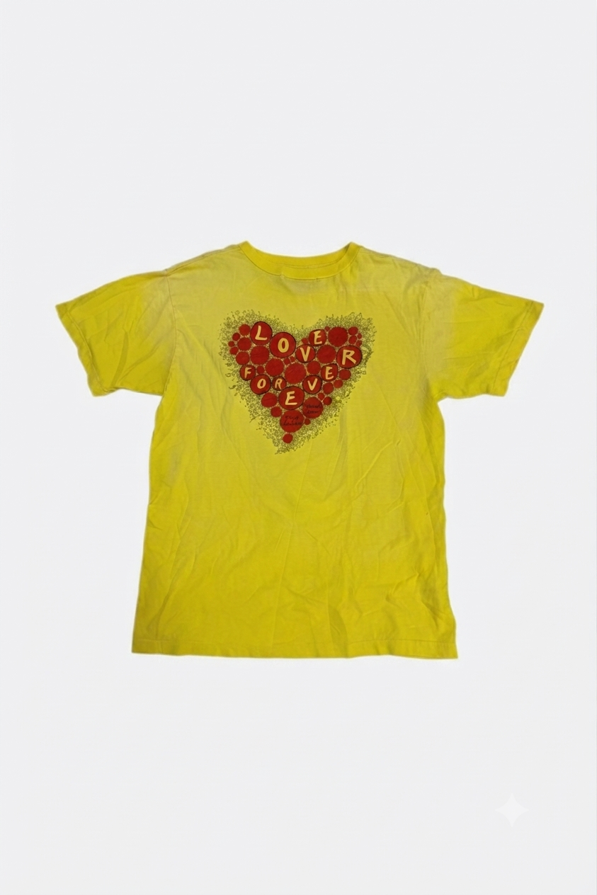 Leox Hub Yayoi Kusama x Satoshi Ohno Japan 24 Hour TV charity t-shirt featuring polka dot flower artwork