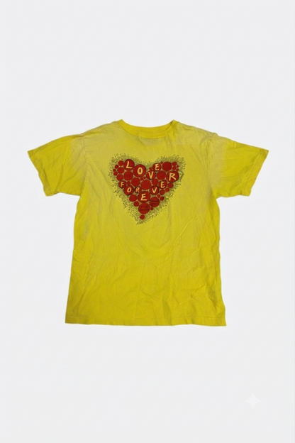 Leox Hub Yayoi Kusama x Satoshi Ohno Japan 24 Hour TV charity t-shirt featuring polka dot flower artwork