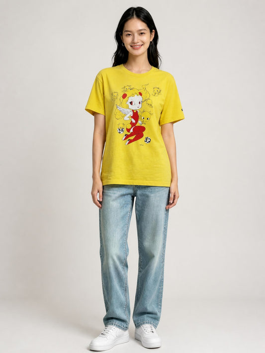 eox Hub Yoshitomo Nara x Satoshi Ohno Japan 24 Hour TV charity t-shirt featuring collaborative graphic artwork